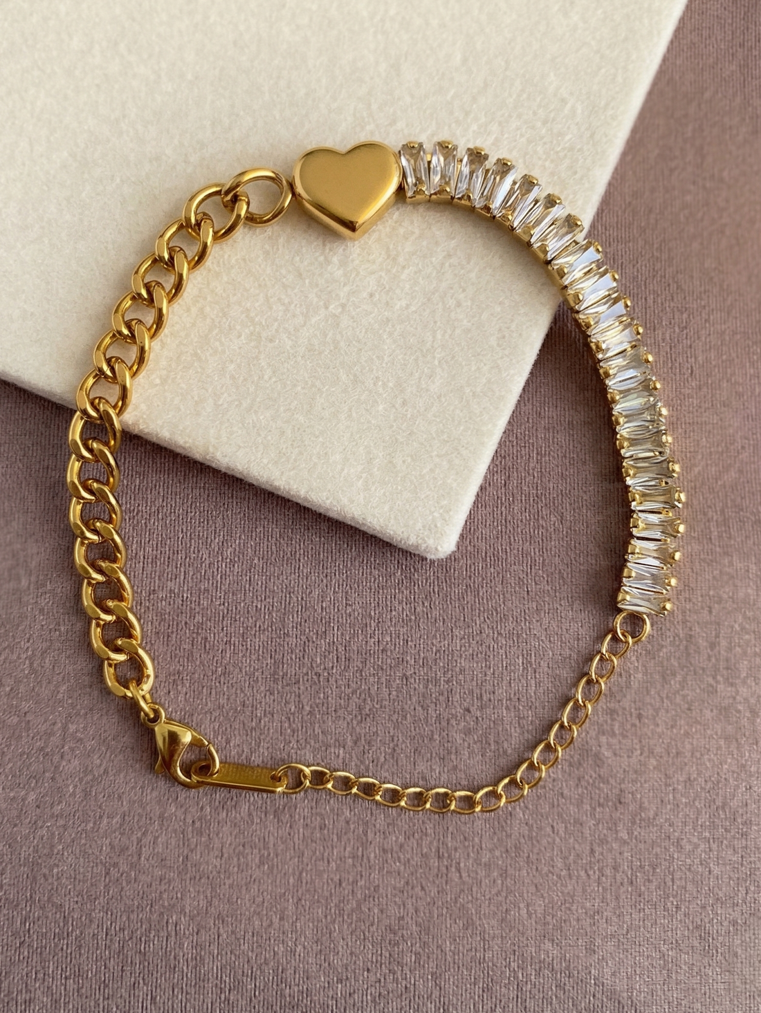 Crystaline Heart Bracelet