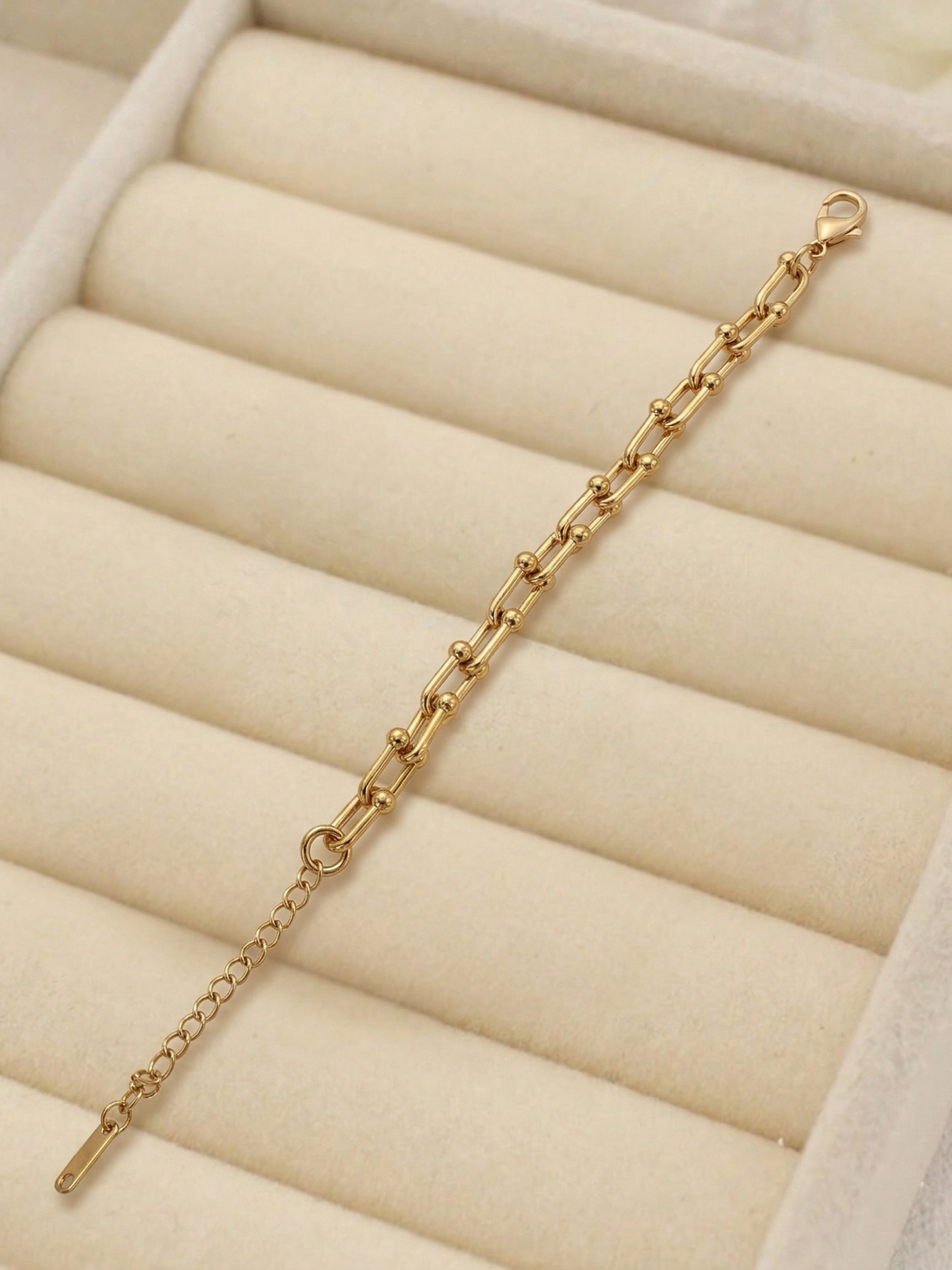 Boxed Chain Bracelet – 18k Gold Plated